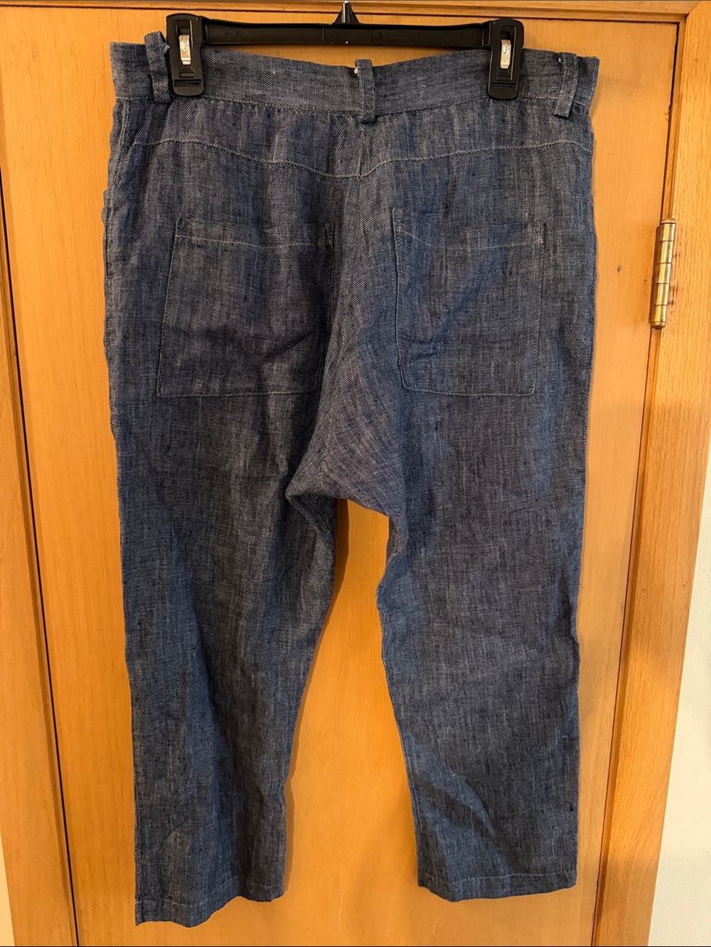 Ann Everett Women’s Linen-Blend Relaxed Fit Pants Trousers Blue Size 14 (33) - Picture 6 of 7